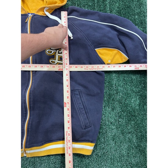 Bad Boy Zip Up Hoodie Jacket Mens XL Blue Yellow Embroidered Logo - Picture 4 of 4